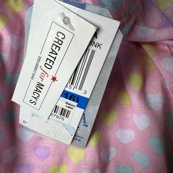 Max‎ & Olivia girls sleep pants xl 14/16 Hearts Macy’s lounge pants spring 2025 - Picture 5 of 6